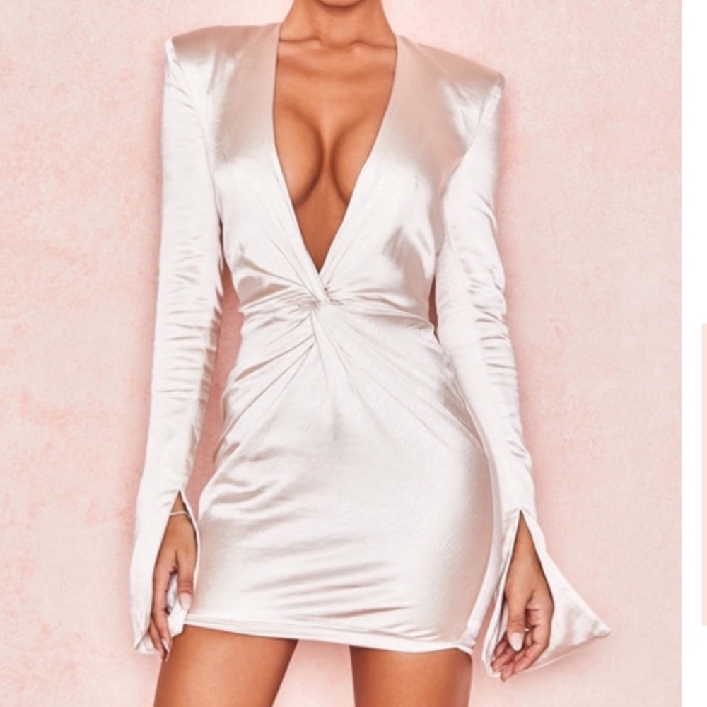 COPY - House of Cb London Champagne Satin dress